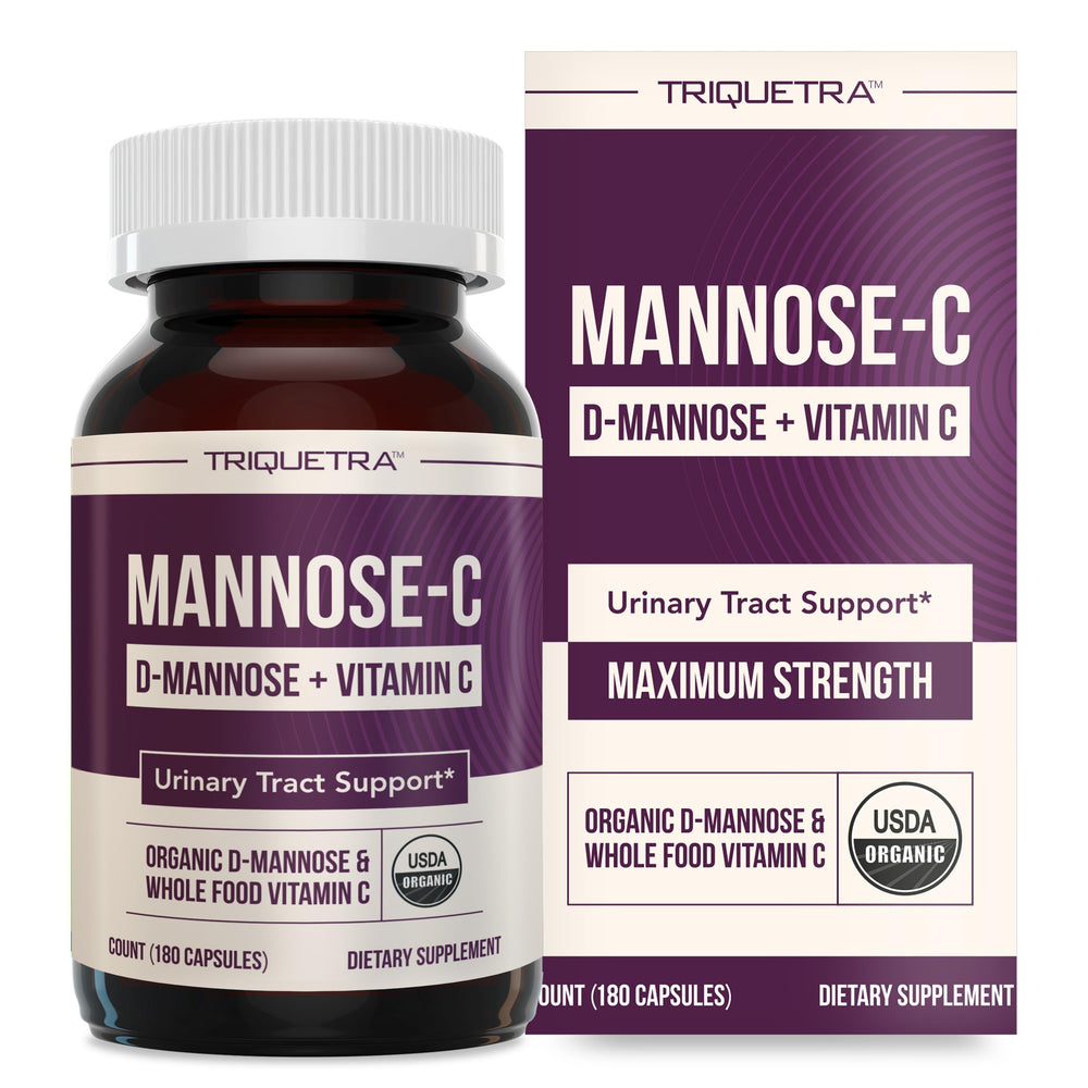 Triquetra Health Mannose-C bottle ready for daily urinary wellness support.