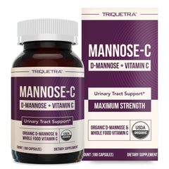 Triquetra Health Mannose-C bottle ready for daily urinary wellness support.