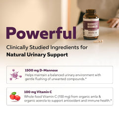 Capsules ready for daily use with gentle, organic D-mannose.