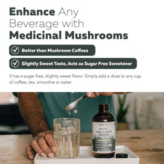 Cup of coffee with MycoMax for neutral taste addition