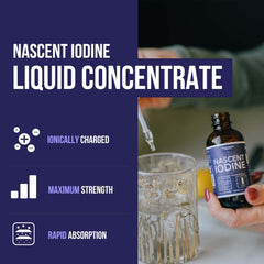 Droplets of Nascent Iodine being poured for precise dosing