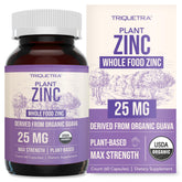 Triquetra Health Organic Zinc 25 mg bottle front showing clean daily supplement