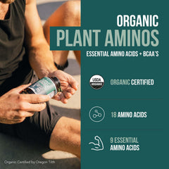 Triquetra Health Plant Aminos spirulina-chlorella blend provides raw plant-based nutrition.