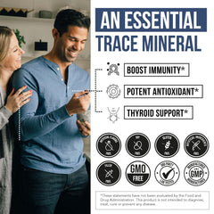 Triquetra Health Selenium label highlighting vegan, soy-free formulation