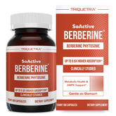 Triquetra Health SoActive Berberine bottle front with enhanced absorption focus.