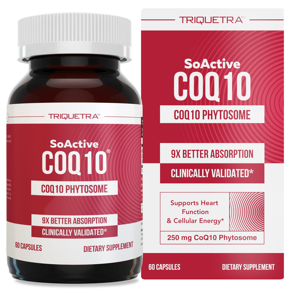 Triquetra Health SoActive CoQ10 250 mg bottle front view for daily use