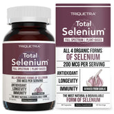 Triquetra Health Total Selenium bottle with capsules for daily plant-based support.