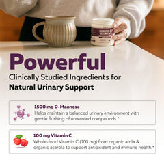 Triquetra Health Mannose-C serving scoop illustrates convenient daily dosing.