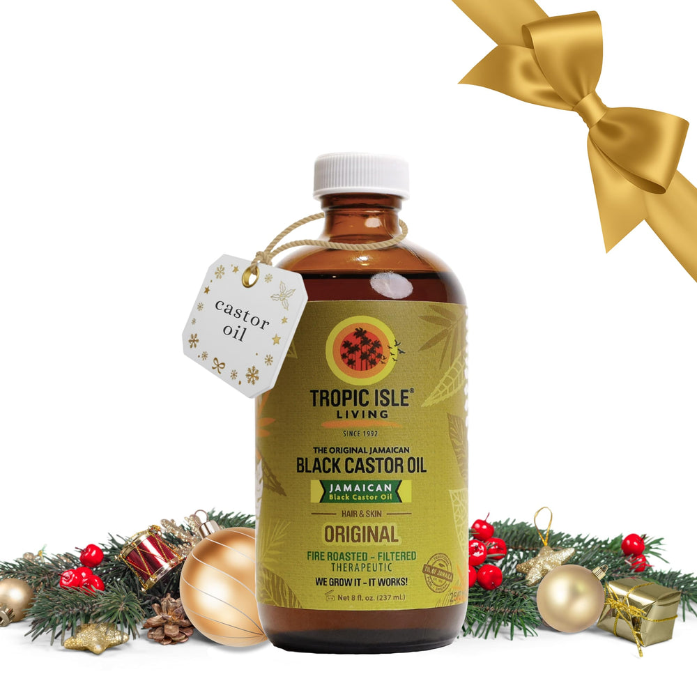 Tropic Isle Living JBCO bottle pour enables easy skin and hair use.