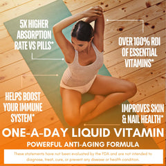 Tropical Oasis Mega Premium orange flavor bottle provides tasty, sugar-free multivitamin experience