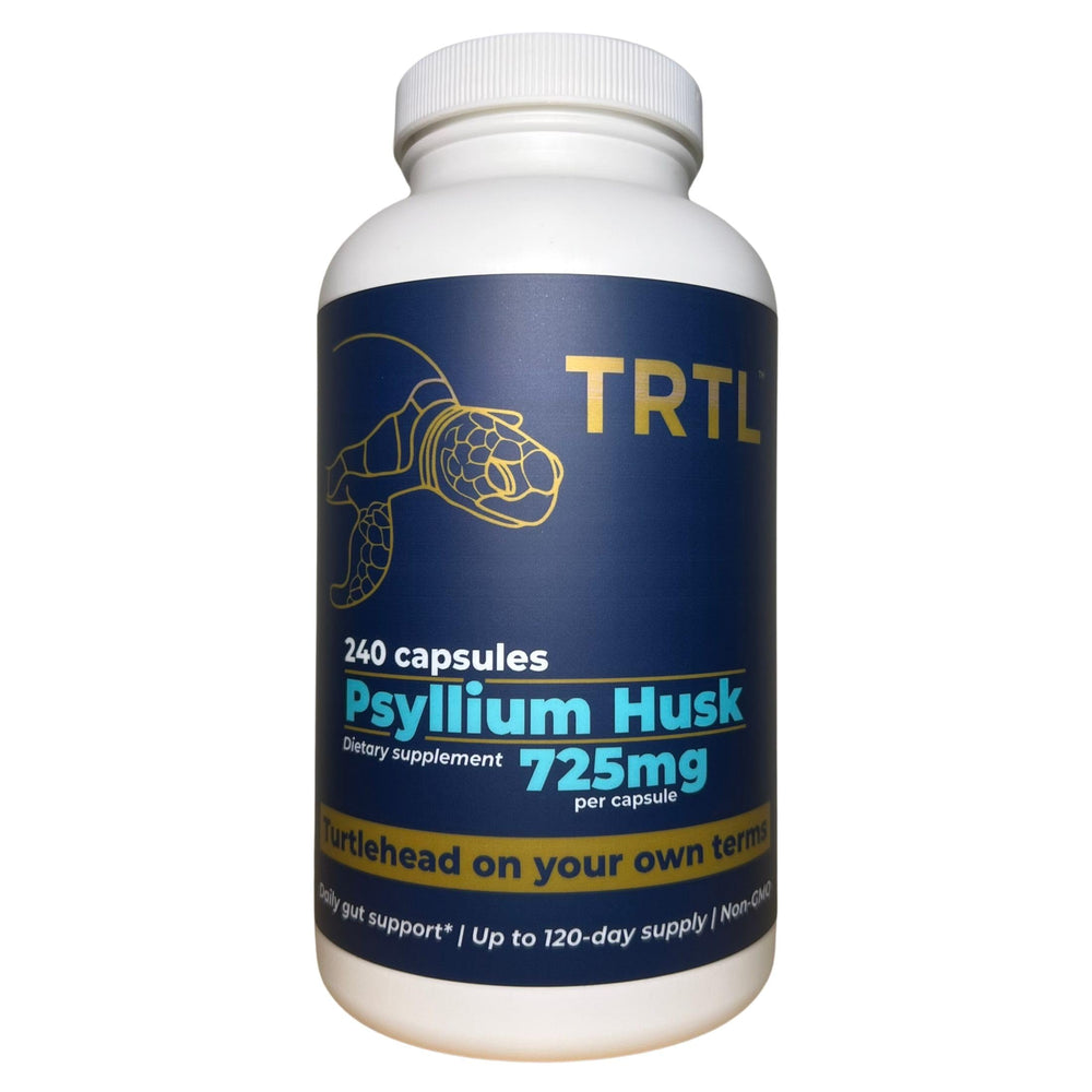 TRTL Psyllium Husk Capsules bottle front view for daily fiber support