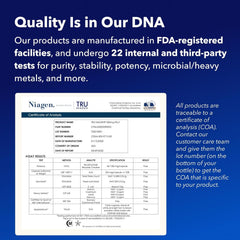 TRU NIAGEN packaging box with patent branding and NAD+ formula