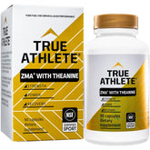 True Athlete ZMA with Theanine bottle image highlighting recovery-focused packaging