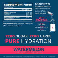 True Grace ElectroMag in a glass shows rapid hydration with watermelon flavor.