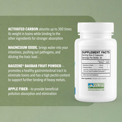 TrueCarbonCleanse bottle side emphasizing clean label ingredients for purity.