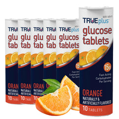 TRUEplus Glucose Orange tubes front view for fast, on-the-go energy.