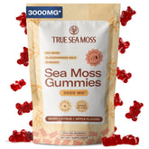TrueSeaMoss Gummies 3000mg bottle front highlights concentrated sea moss formula for daily health