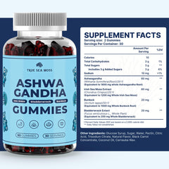 TrueSeaMoss gummies on a plate, highlighting the chewable format for busy days.