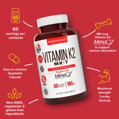 Cap close-up on Truevantage Vitamin K2 MK-7 bottle for consistent dosing