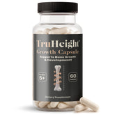 TruHeight Growth Capsules bottle for kids display daily bone support.