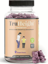 TruHeight Growth Gummies grape bottle for bone support in growing kids