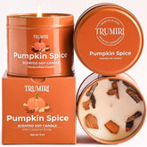 Vela TRUMIRI de soja calabaza canela en lata 5oz lista para ambientar