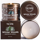 TRUMIRI Winter Woods: vela de pino para hogar, aroma duradero.