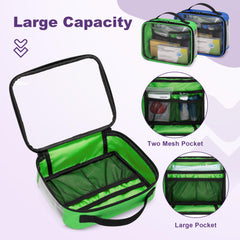Trunab first aid bag yellow front tools panel with elastic loops for small tools.