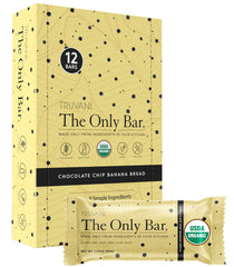Truvani bar chocolate chip banana bread 12-pack, protein-rich snack for on-the-go energizing moments