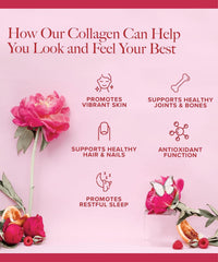 Truvani Hydrolyzed Collagen Peptides powder scoop highlights easy mixing for shakes and recipes.