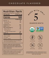 Truvani Organic Whey Protein Powder chocolate shake in glass for quick boost