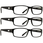TruVision Readers 9504H black frame with clear lenses for all-day reading comfort.