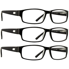 TruVision Readers 9504H three-pack black frame closeup highlighting lightweight comfort.