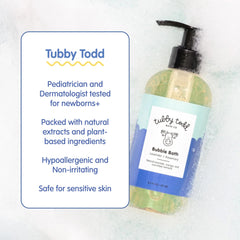 TUBBY TODD fragrance-free bubble bath ideal for sensitive skin.