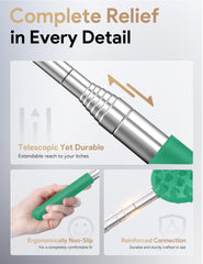 TUKUOS back scratcher with five detachable heads for versatile scratching