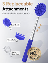 TUKUOS detachable heads 5-in-1 offer customizable scratching experiences for back, neck, or scalp