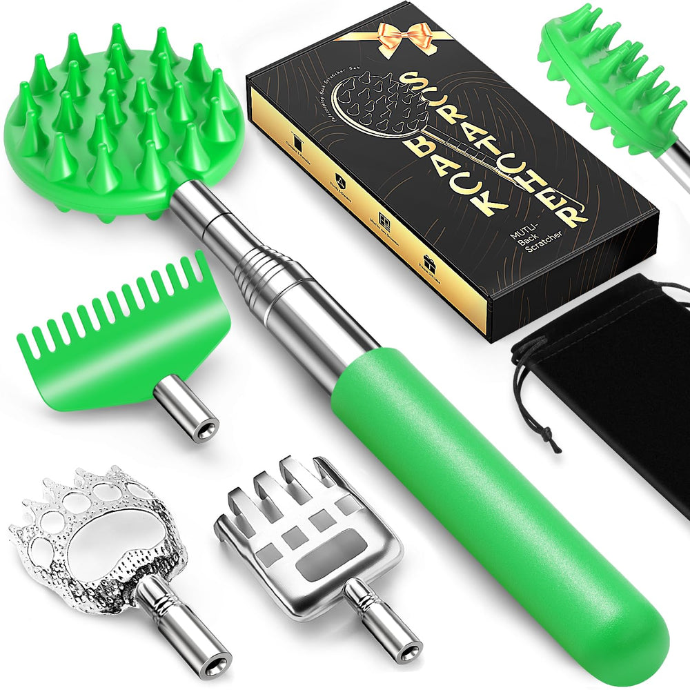 TUKUOS telescoping back scratcher pole extended for hard-to-reach spots