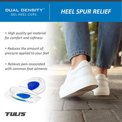 Tuli's podiatrist-designed heel cups offer soft, lightweight support.