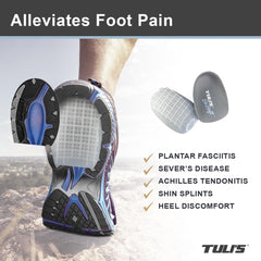 Tuli's So Soft Heel Cups in shoe view demonstrate discreet cushioning inside footwear.
