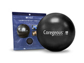 Tune Up Fitness Coregeous Ball graphite, front view, for targeted core activation and release.