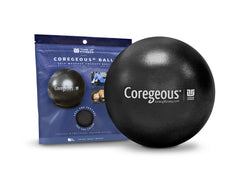 Tune Up Fitness Coregeous Ball graphite, front view, for targeted core activation and release.