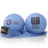 Tune Up Fitness therapy balls in tote for neck release and on-the-go massage.