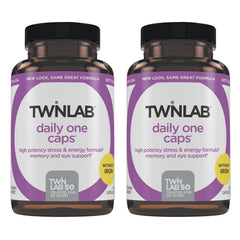 Twinlab Daily One Caps without Iron bottle on shelf for easy daily wellness