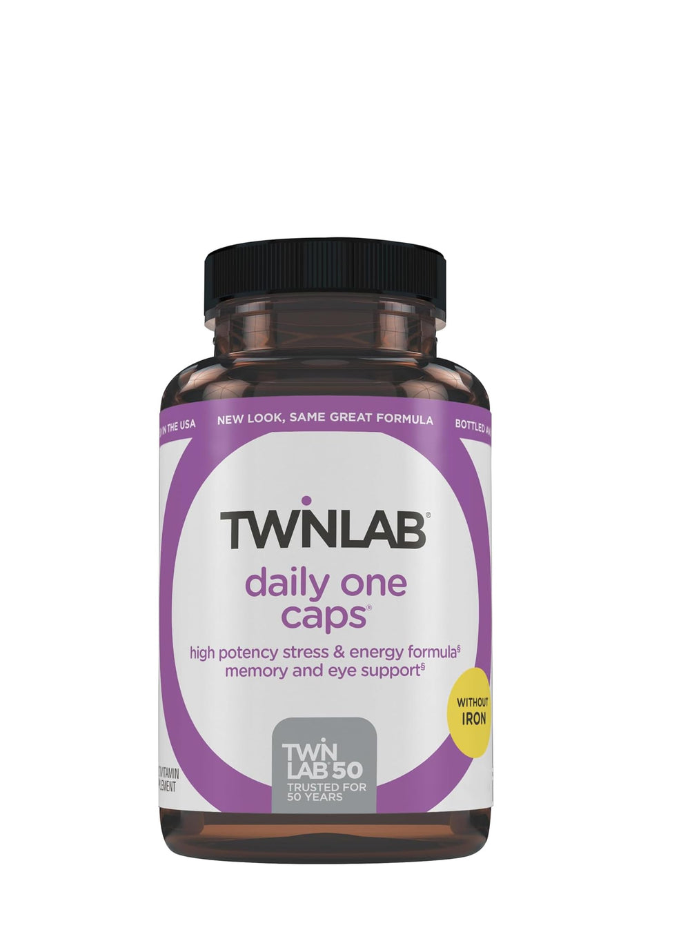 Twinlab Daily One no iron bottle front for daily essential nutrition