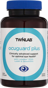 Twinlab Ocuguard Plus bottle front highlighting antioxidant eye support for daily use