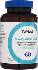 Twinlab Ocuguard Plus label closeup shows zinc and vitamin blend for eye support