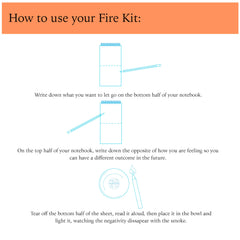 Two Sage Sisters Fire Kit grounding notebook for affirmations and resilience