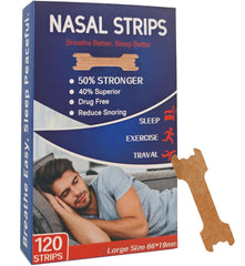 Tyelason nasal strips 120-count pack promotes steady breathing for improved sleep