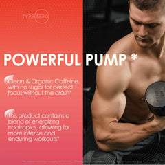 Type Zero Clean Pre Workout ingredients panel close-up highlights beetroot and caffeine sources