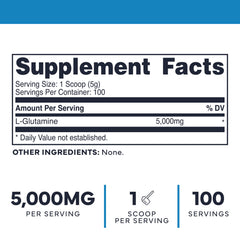 Type Zero L-Glutamine powder scoop and jar, ready for a potent serving.